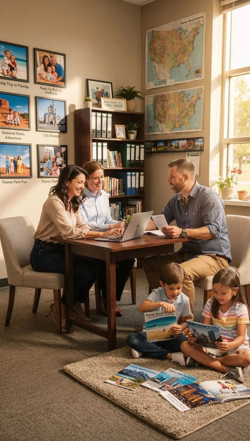 Детская площадка с безопасными и доступными аттракционами.